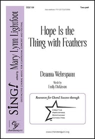 Hope Is the Thing with Feathers Two-Part choral sheet music cover Thumbnail